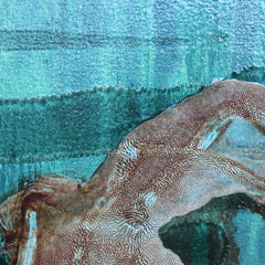 BLUE AND GREEN SEASCAPE WITH OBJECTS