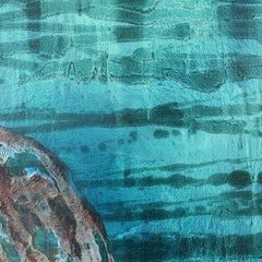 BLUE AND GREEN SEASCAPE WITH OBJECTS